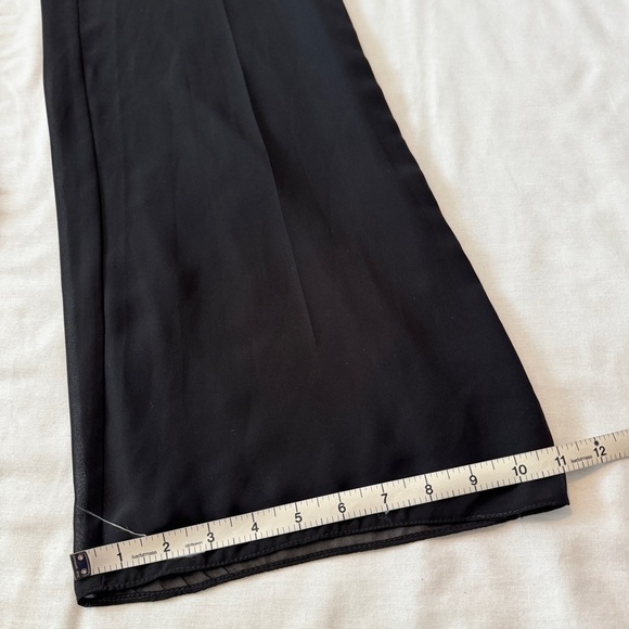 NEW Jay Godfrey 0 Black Sheer Sleeve Wide Leg Jumpsuit ~ Classic Capsule - Picture 8 of 9